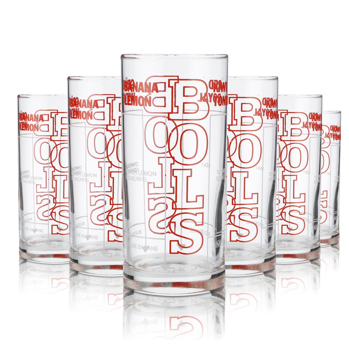 6x Bols 0,28l Likörglas Longdrinkglas Rezeptglas 4 Mischen Gläser Set Gastro