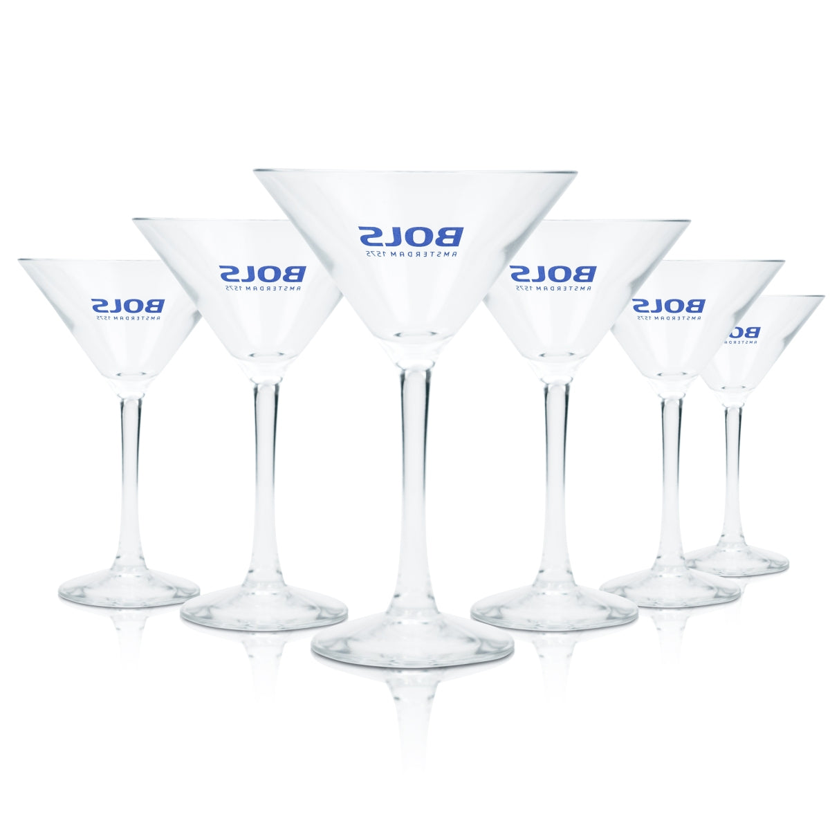 6x Bols Glas 0,21l Cocktail Martini Schale Kelch Gläser Longdrink Aperitif Bar