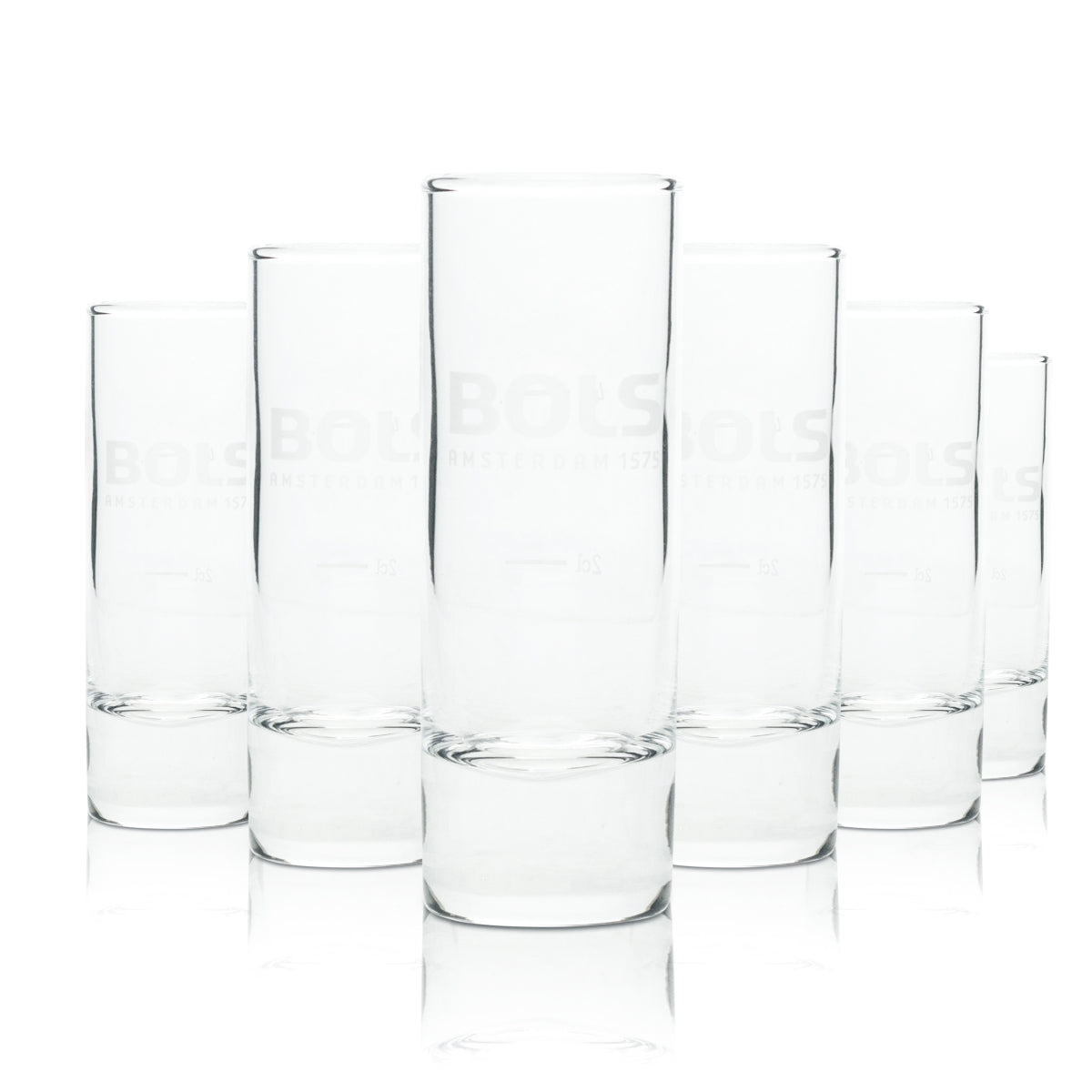 6x Bols Likör Glas Shot Kurze Schnaps Gläser 2cl 4cl Gastro Eiche Stamper Bar