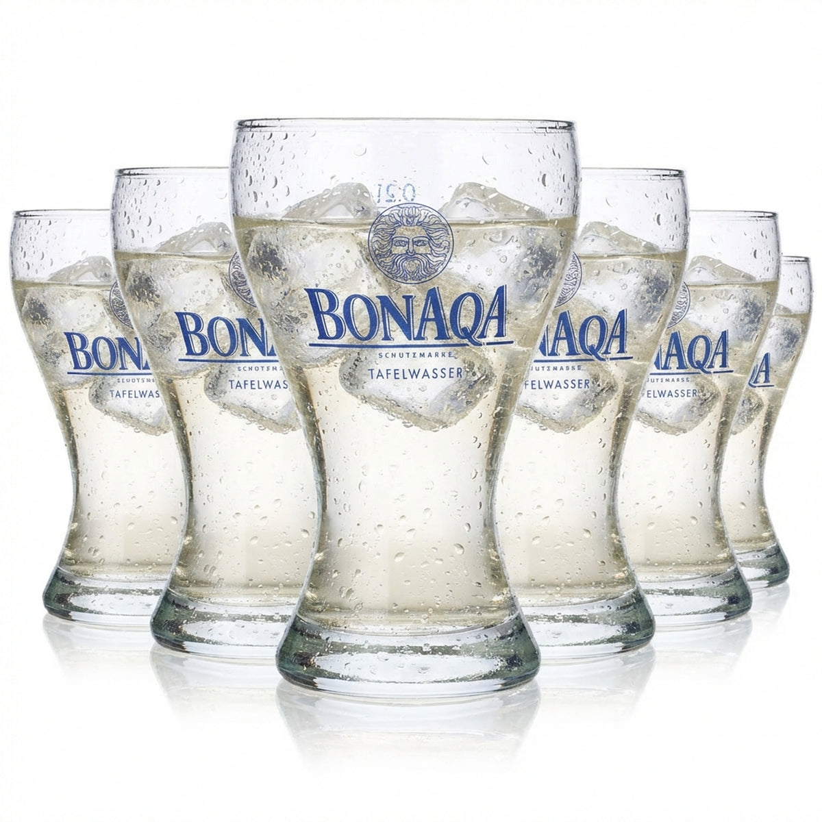 6x Bonaqa Wasser Glas 0,2l Gläser Trinkglas Becher Tumbler