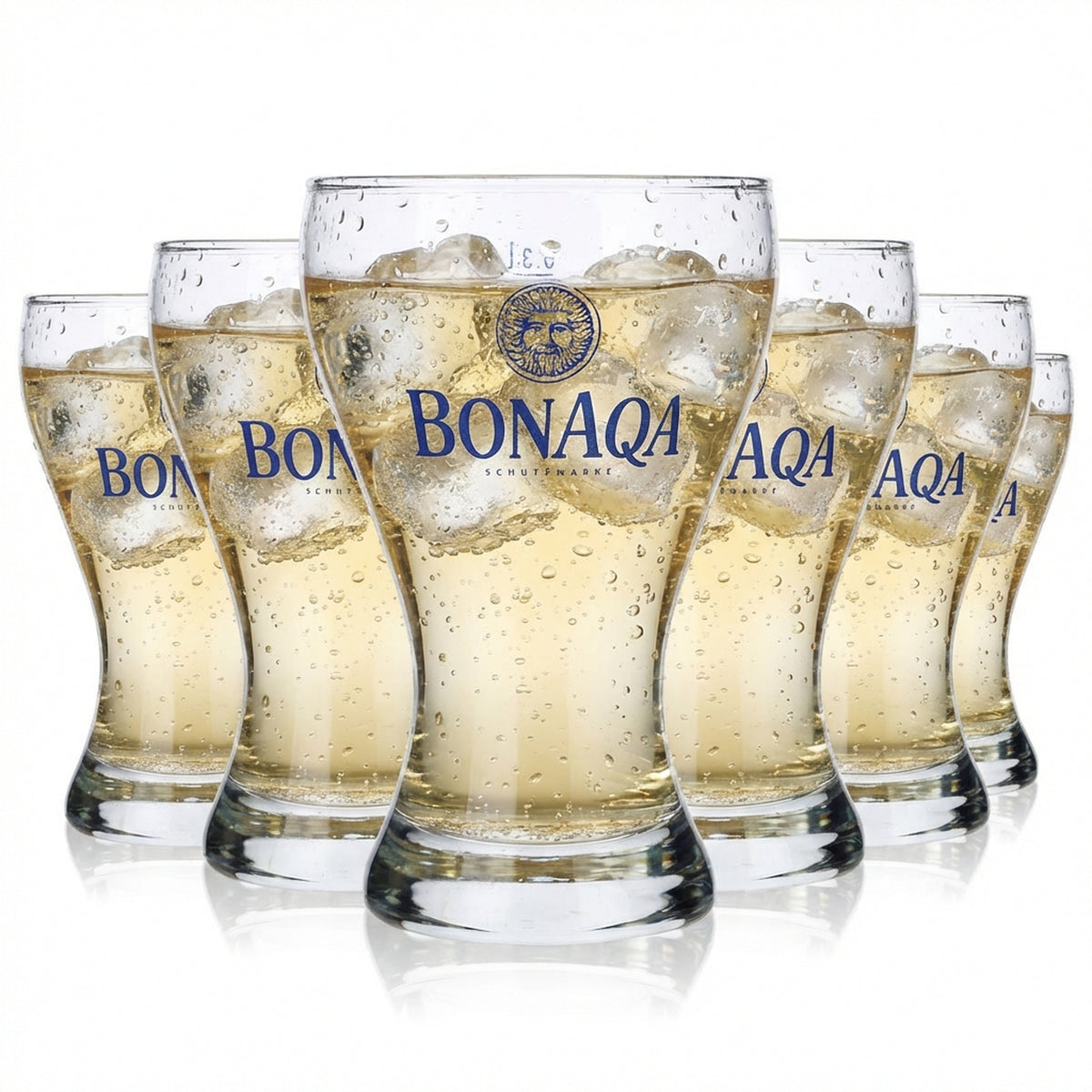 6x Bonaqa Wasser Glas 0,3l Wassergläser Becher Rastal