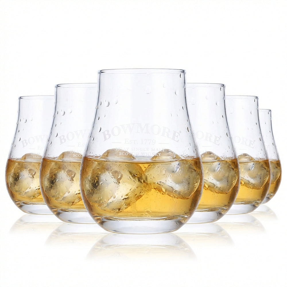 6x Bowmore Whisky Glas Tastingglas Gläser bauchig 0,11l Whiskyglas