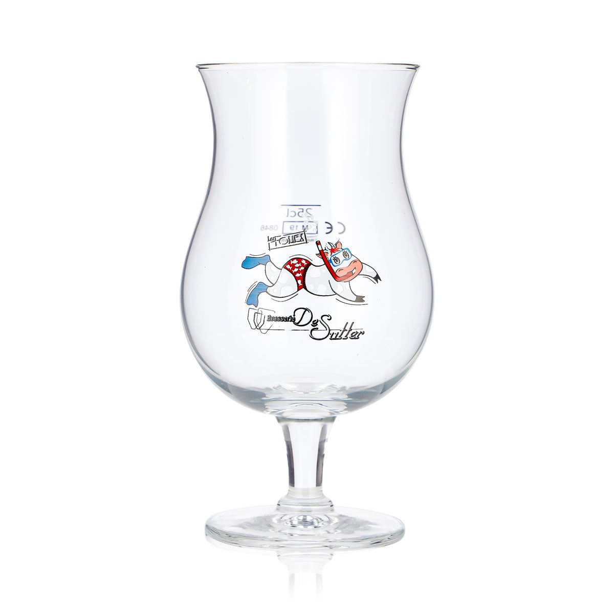 6x Brasserie De Sutter Bier Glas 0,25l Craft Beer Glas schwimmende Kuh (6er Set) – Ansicht 3