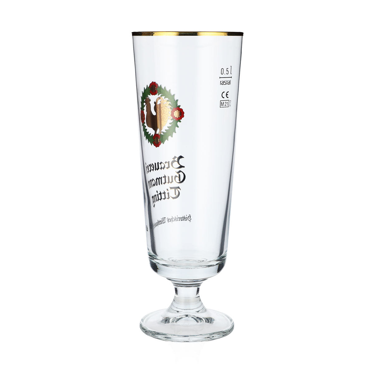 6x Brauerei Gutmann Titting Bier Glas 0,5l Bierpokal Hahn Rastal Brauerstutzen – Ansicht 4
