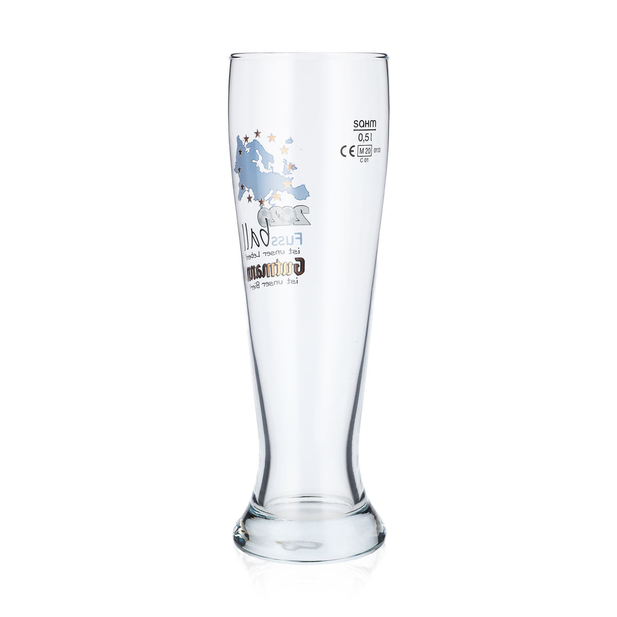 6x Brauerei Gutmann Titting Bier Glas 0,5l Weißbierglas Fussball 2020 – Ansicht 4