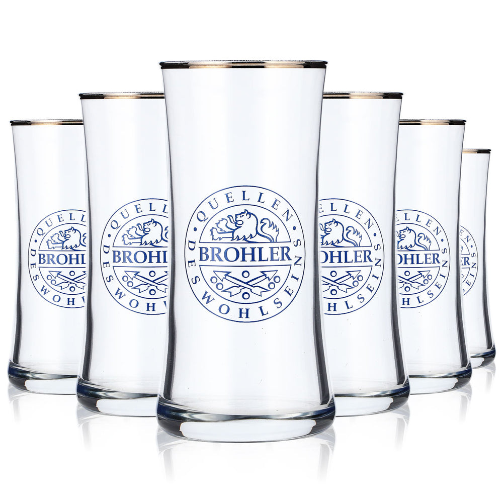 6x Brohler Wasser Glas 0,16l Wassergläser Becher Rastal Soltau