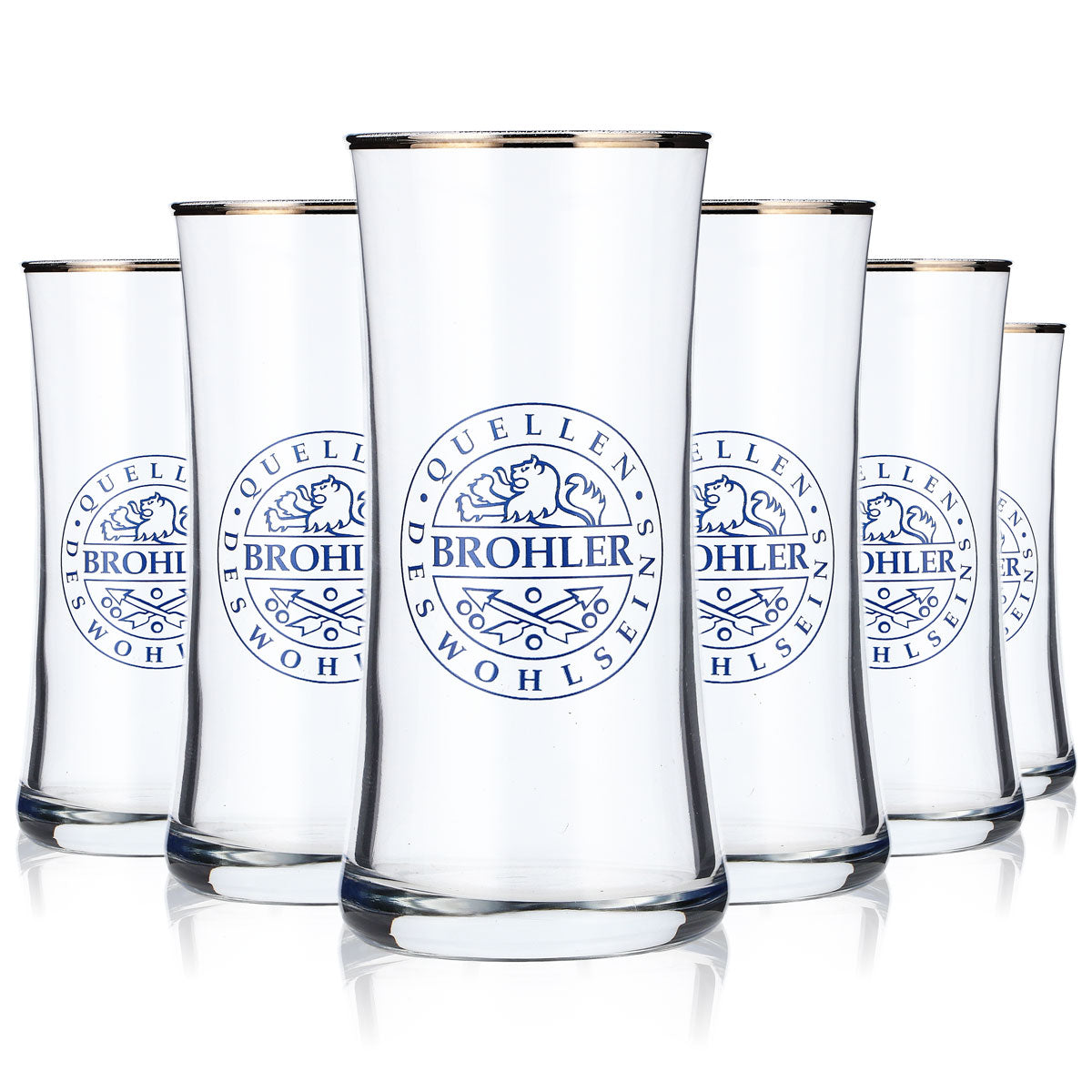 6x Brohler Wasser Glas 0,16l Wassergläser Becher Rastal Soltau