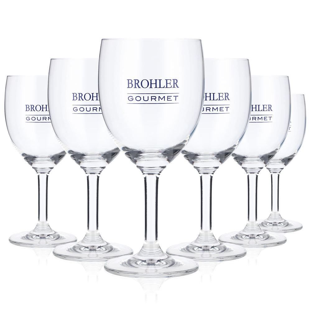 6x Brohler Wasser Glas 0,22l Wassergläser Saftgläser Pokalgläser
