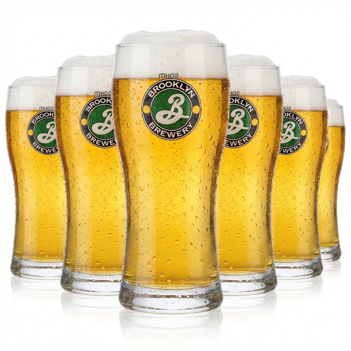 6x Brooklyn Brewery Bier Glas 0,3l Becher Biergläser Bierglas Cadera