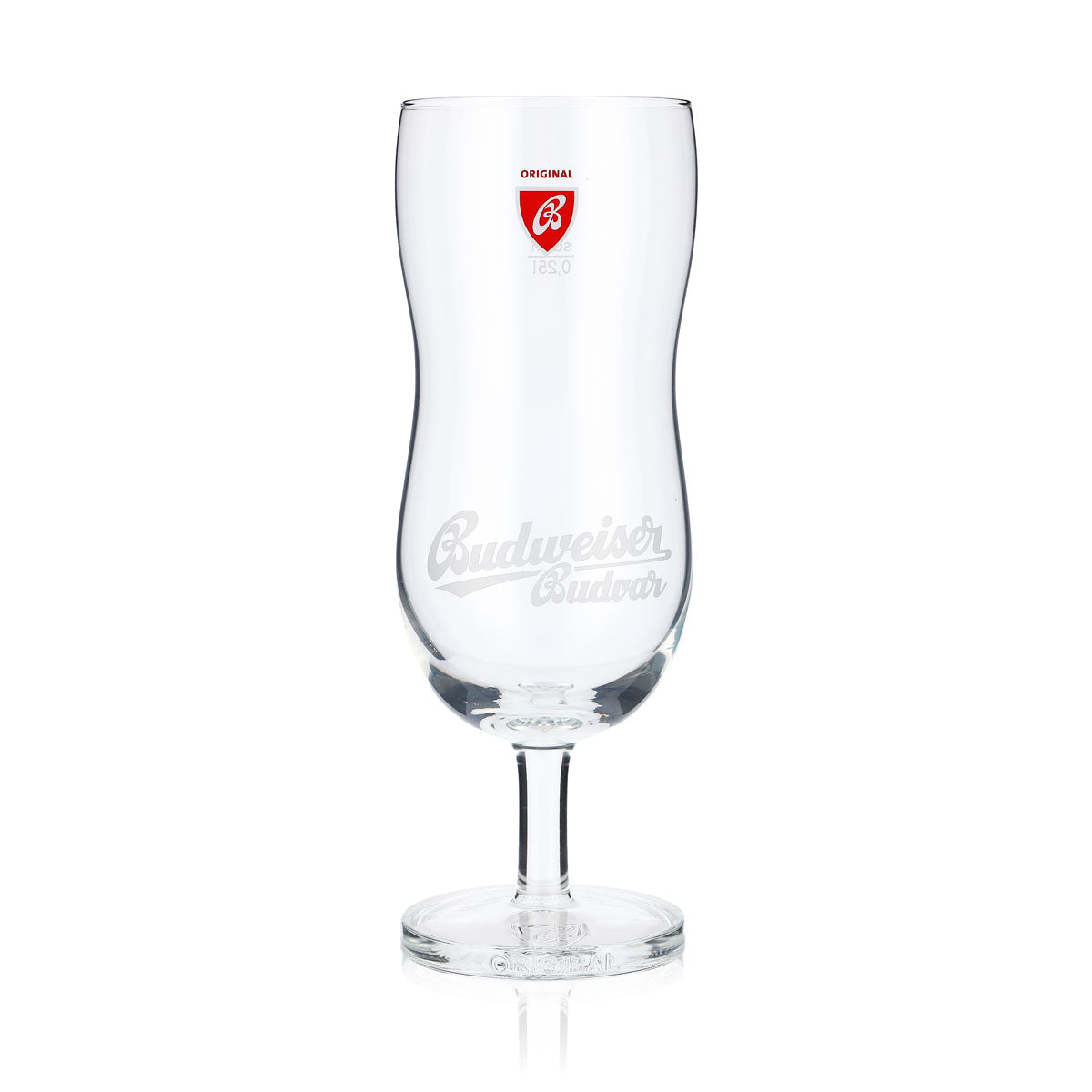 6x Budweiser Bier Glas 0,25L Konturglas Biergläser Designgläser Budvar – Ansicht 2