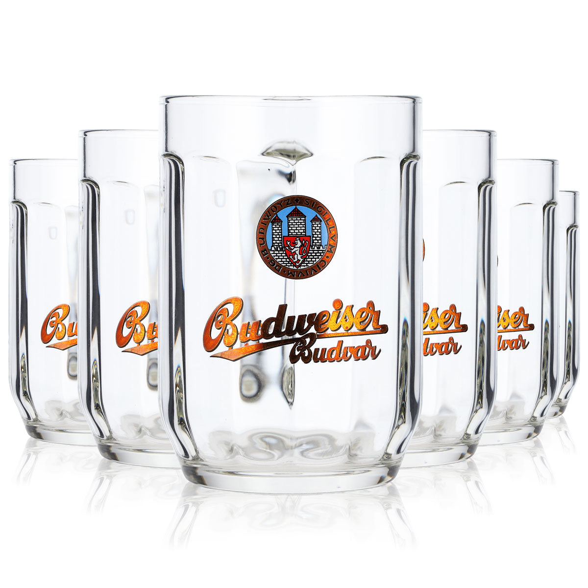 6x Budweiser Bier Glas Bierseidel 0,3l Humpen Krug "Budvar" Sahm Prag – Ansicht 7