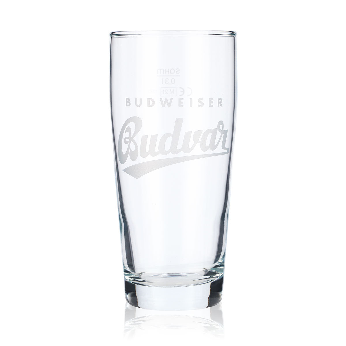 6x Budweiser Bierglas Gläser Biergläser Becher 0,3l Budvar Satiniertes Logo – Ansicht 2