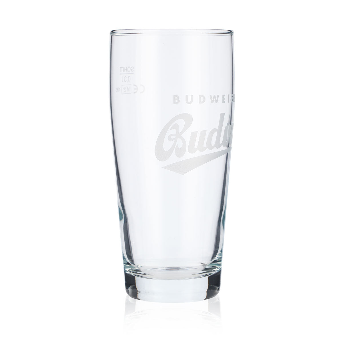6x Budweiser Bierglas Gläser Biergläser Becher 0,3l Budvar Satiniertes Logo – Ansicht 3