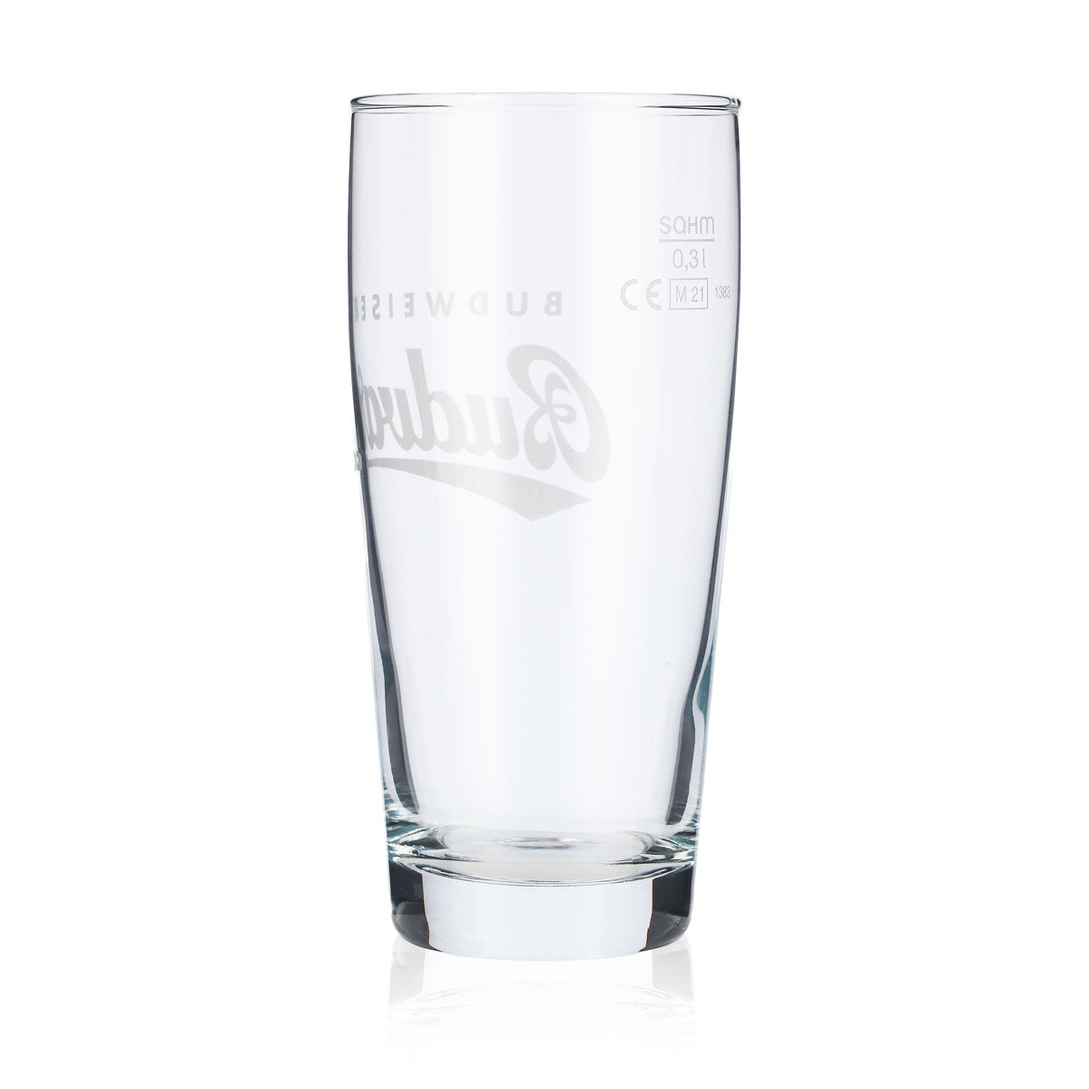 6x Budweiser Bierglas Gläser Biergläser Becher 0,3l Budvar Satiniertes Logo – Ansicht 4