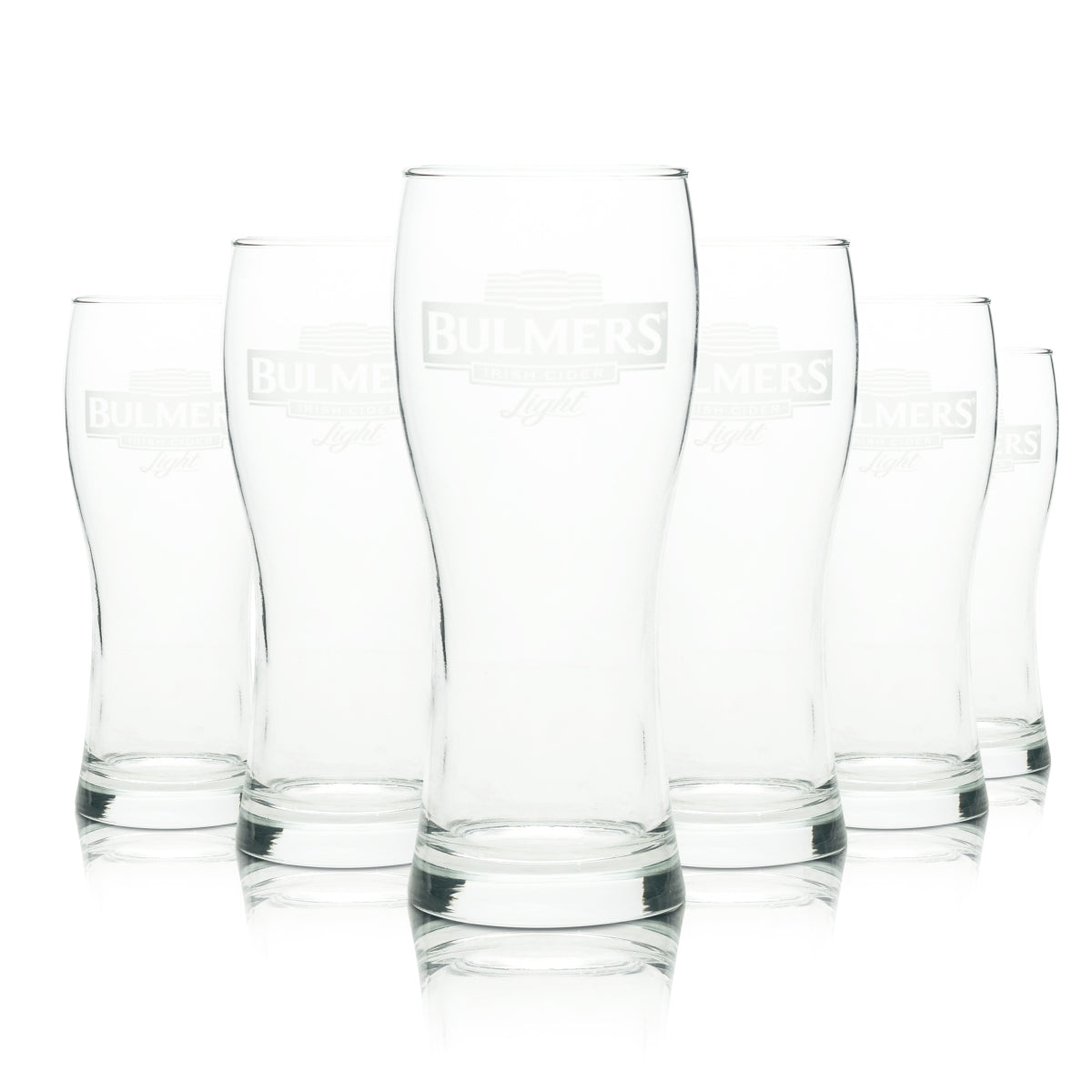 6x Bulmers Bier Glas 0,25l Becher Light Rastal Pokal Gläser Beer Cider Irish