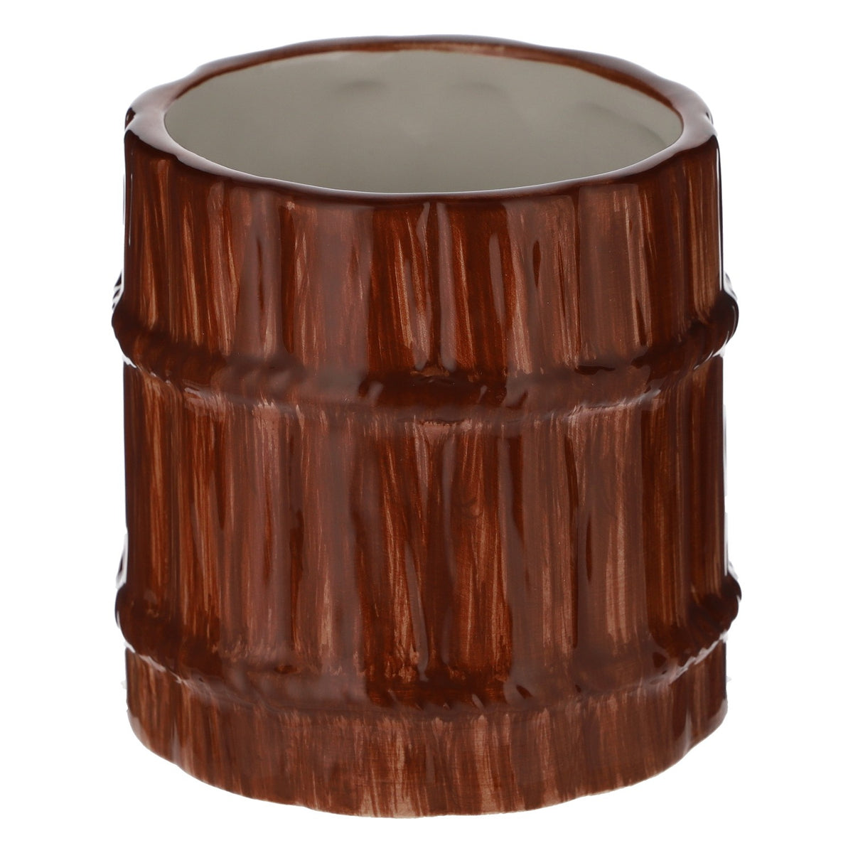 6x Bumbu Rum Glas 0,34l Becher Keramikbecher, Rum-Barrel, Zuckerrohr-Optik – Ansicht 3