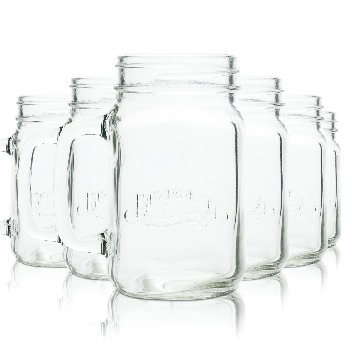 6x Bundaberg Ginger Bier Glas 0,4l Krug Lynchburg Longdrink Relief Gläser Gastro