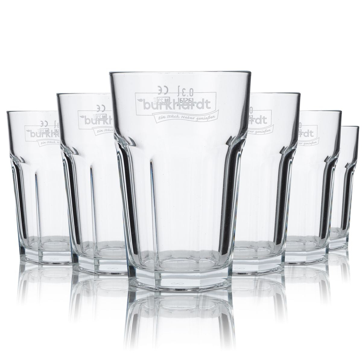6x Burkhardt Glas 0,3l Longdrinkglas Trinkglas Saft Mineralwasser Gläser Set
