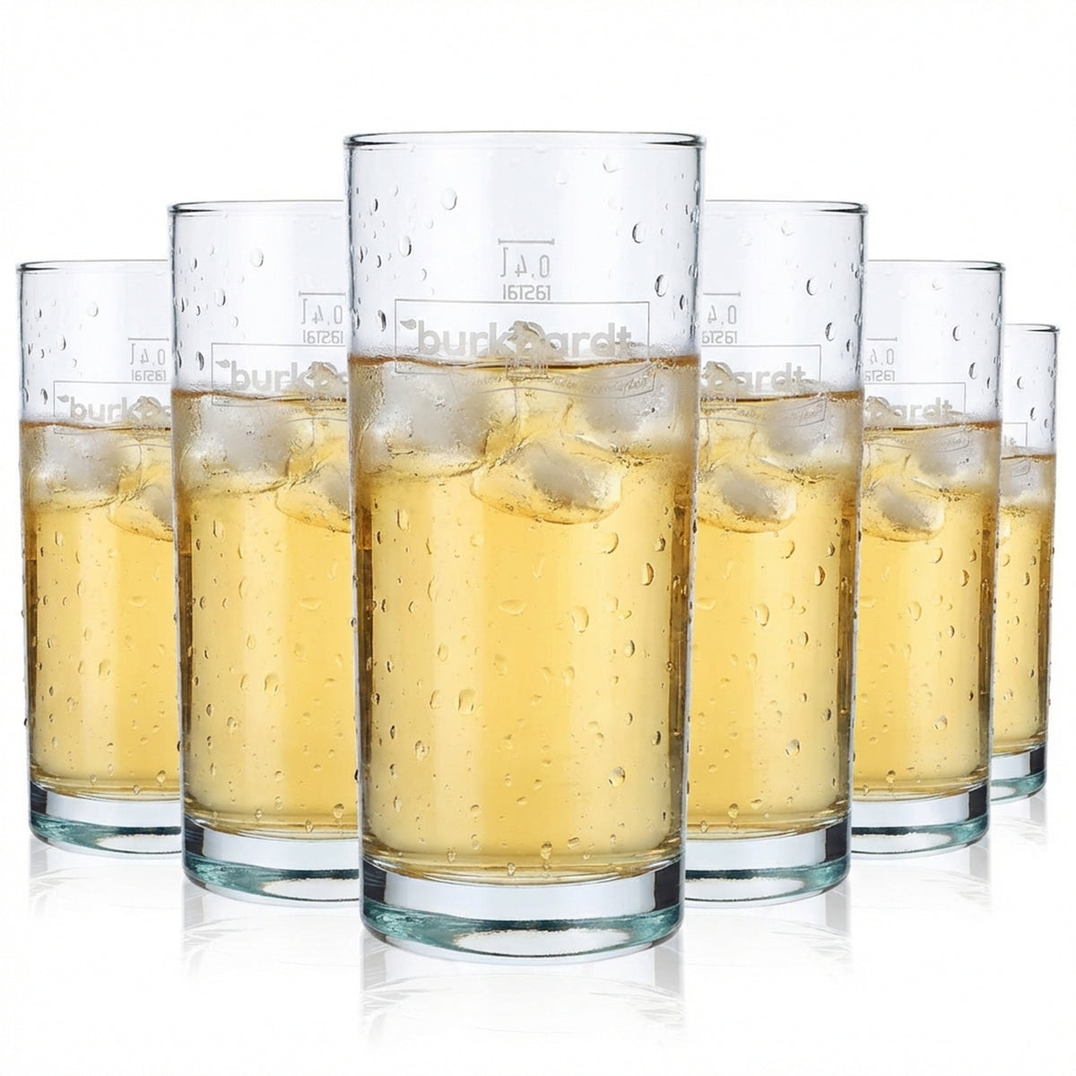 6x Burkhardt Saft Glas 0,4l Gläser Longdrinkgläser Becher Rastal Amsterdam
