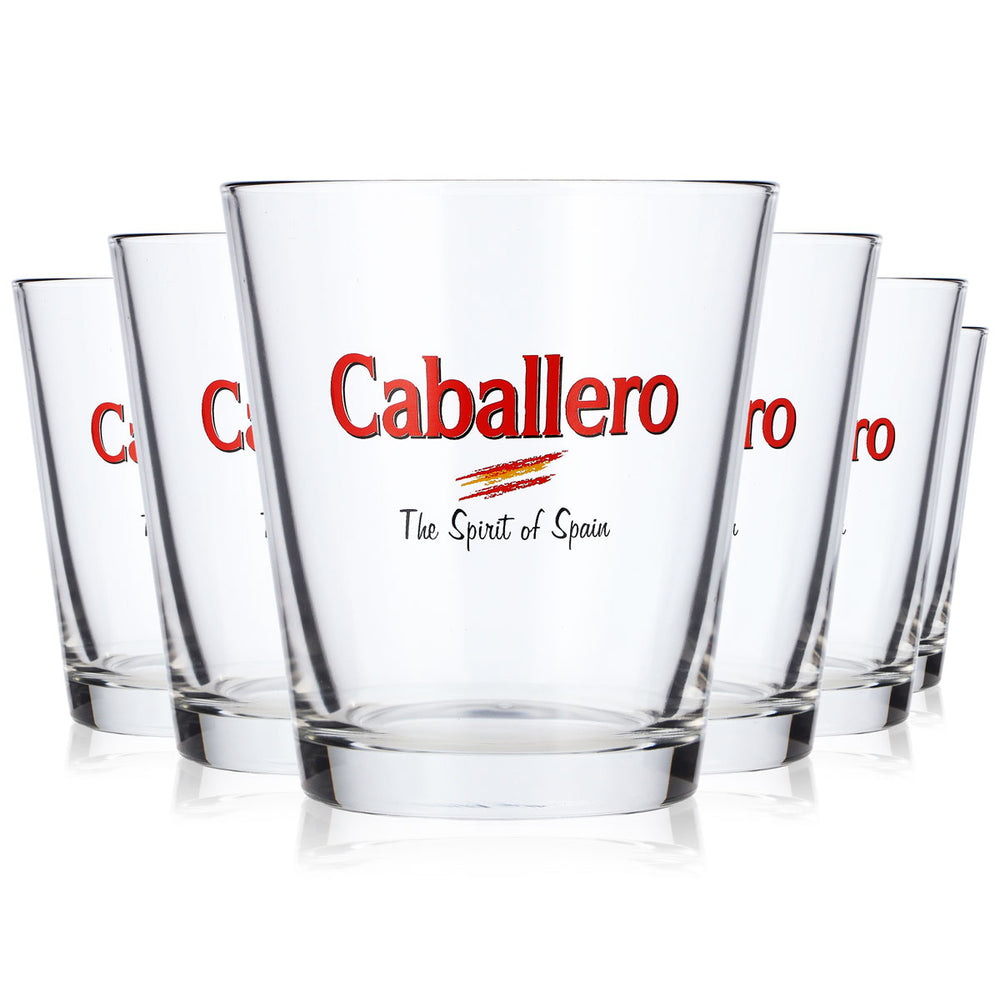 6x Caballero Likör Glas Tumbler 0,34l The Spirit of Spain Whiskyglas (6er Set)