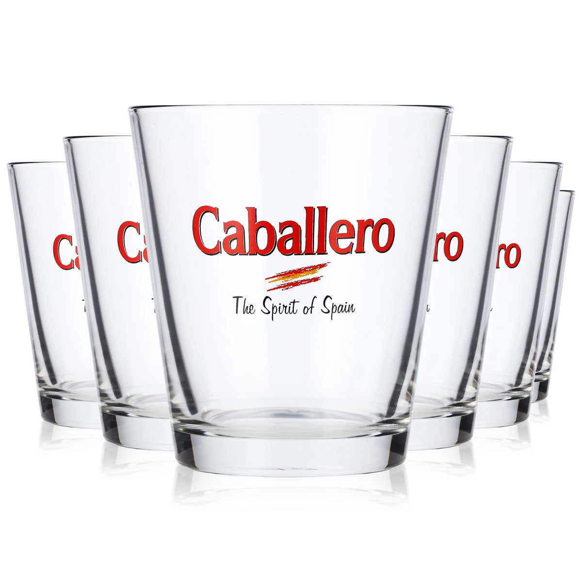6x Caballero Likör Glas Tumbler 0,34l The Spirit of Spain Whiskyglas (6er Set)