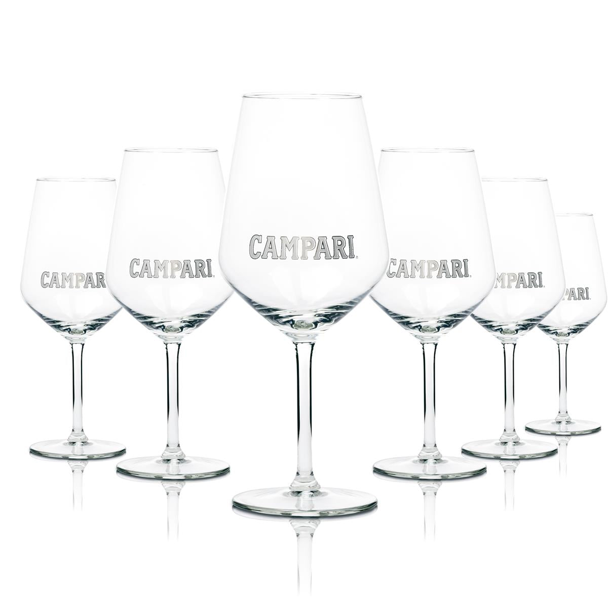 6x Campari Wermut Glas Weinglas einzeln verpackt