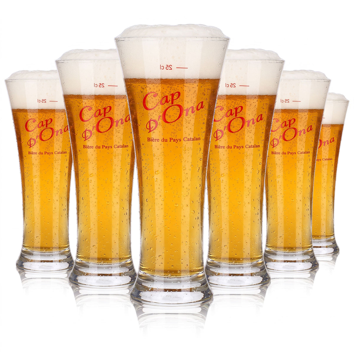 6x Cap d'Ona Bier Glas Pokalgläser Tulpengläser 0,25l Arcoroc (6er Set)
