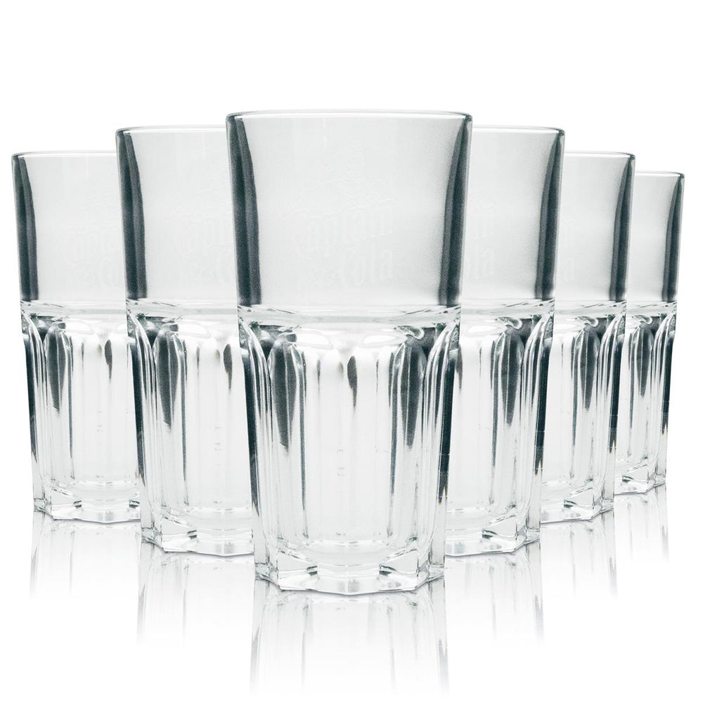 6x Captain Morgan Rum Glas Longdrink Captain Cola weiß 310ml