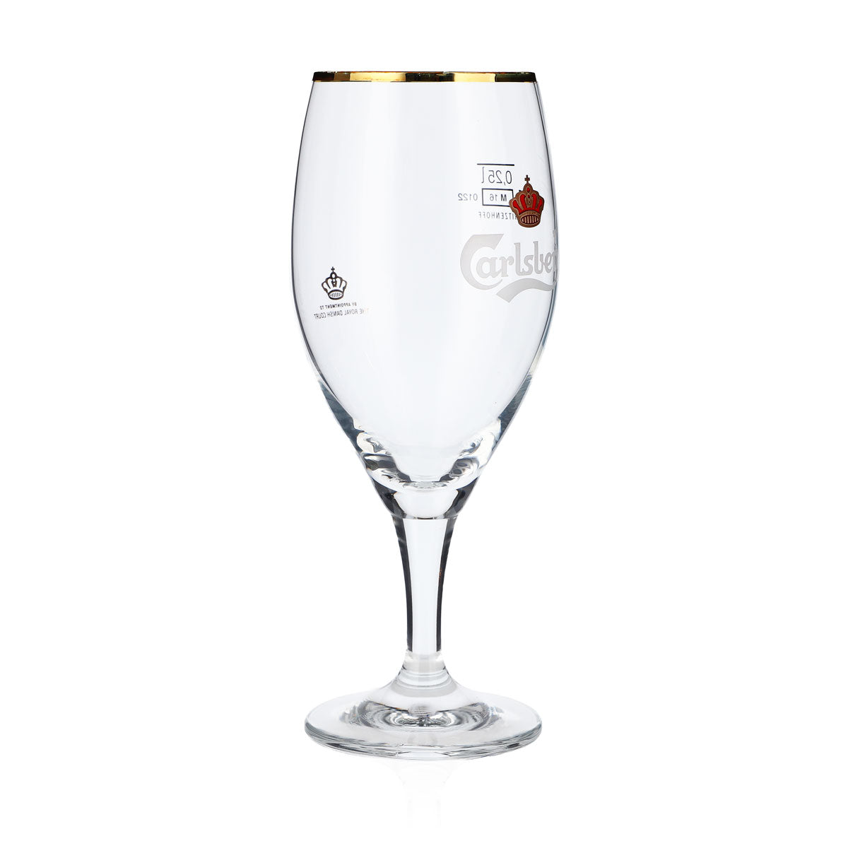 6x Carlsberg Bier Glas 0,25l Biergläser Pokal Schriftzug weiß Ritzenhoff – Ansicht 3