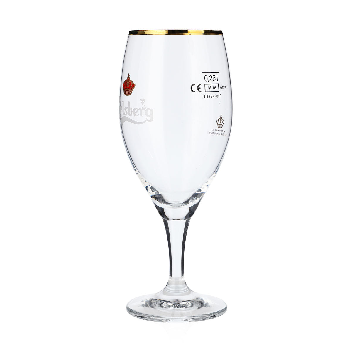 6x Carlsberg Bier Glas 0,25l Biergläser Pokal Schriftzug weiß Ritzenhoff – Ansicht 5