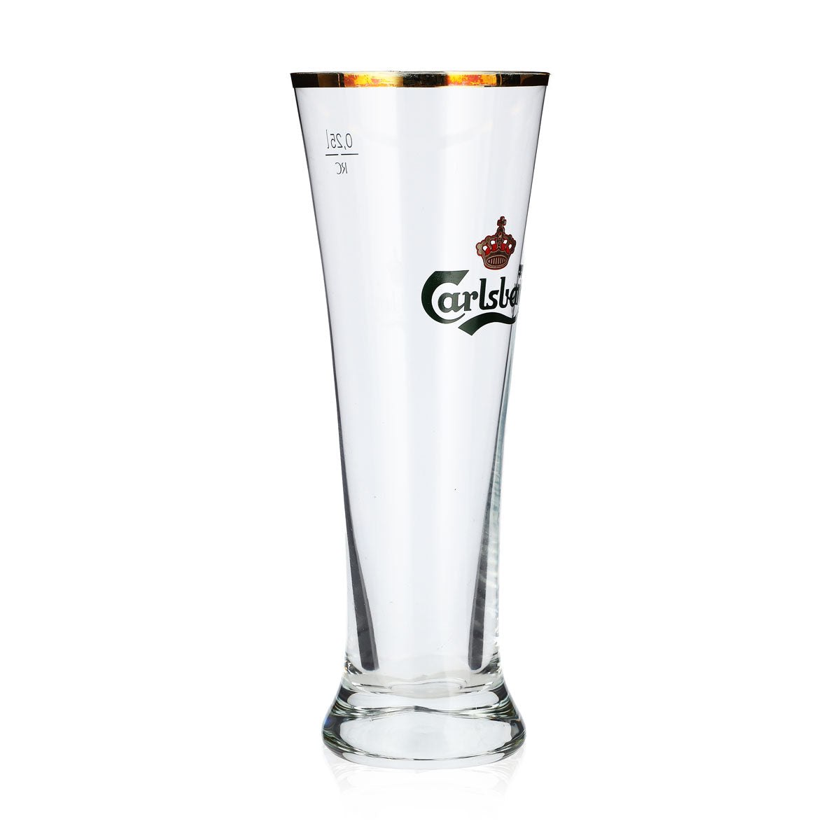 6x Carlsberg Bier Glas 0,25l Pokal Tulpe Goldrand Bierglas Pokalglas (6er Set) – Ansicht 3