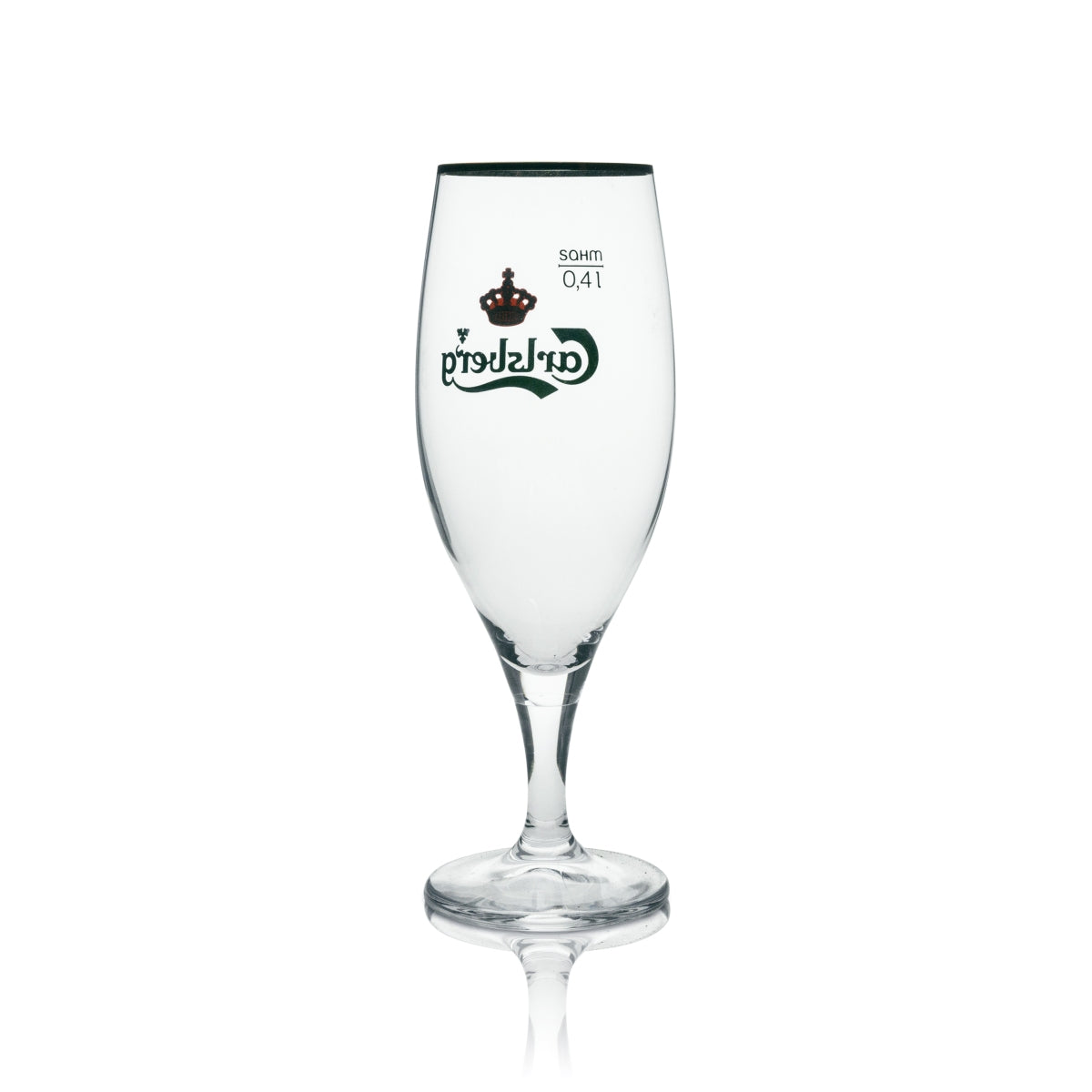 6x Carlsberg Bier Glas Pokal 0,4l Goldrand Sahm – Ansicht 3