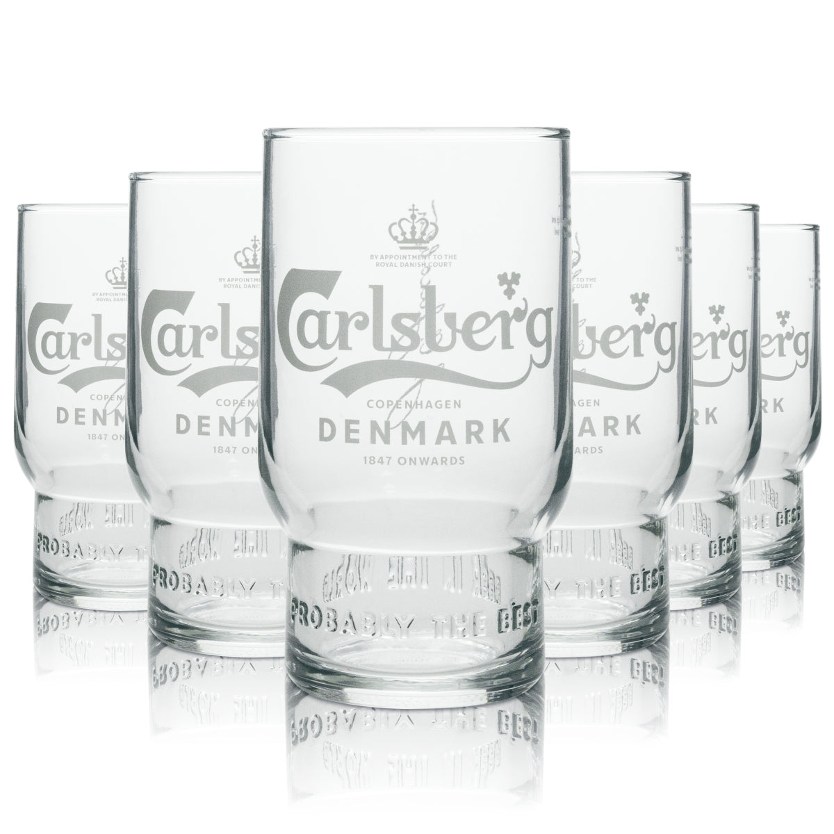 6x Carlsberg Bier Glas Tumbler Better 250ml