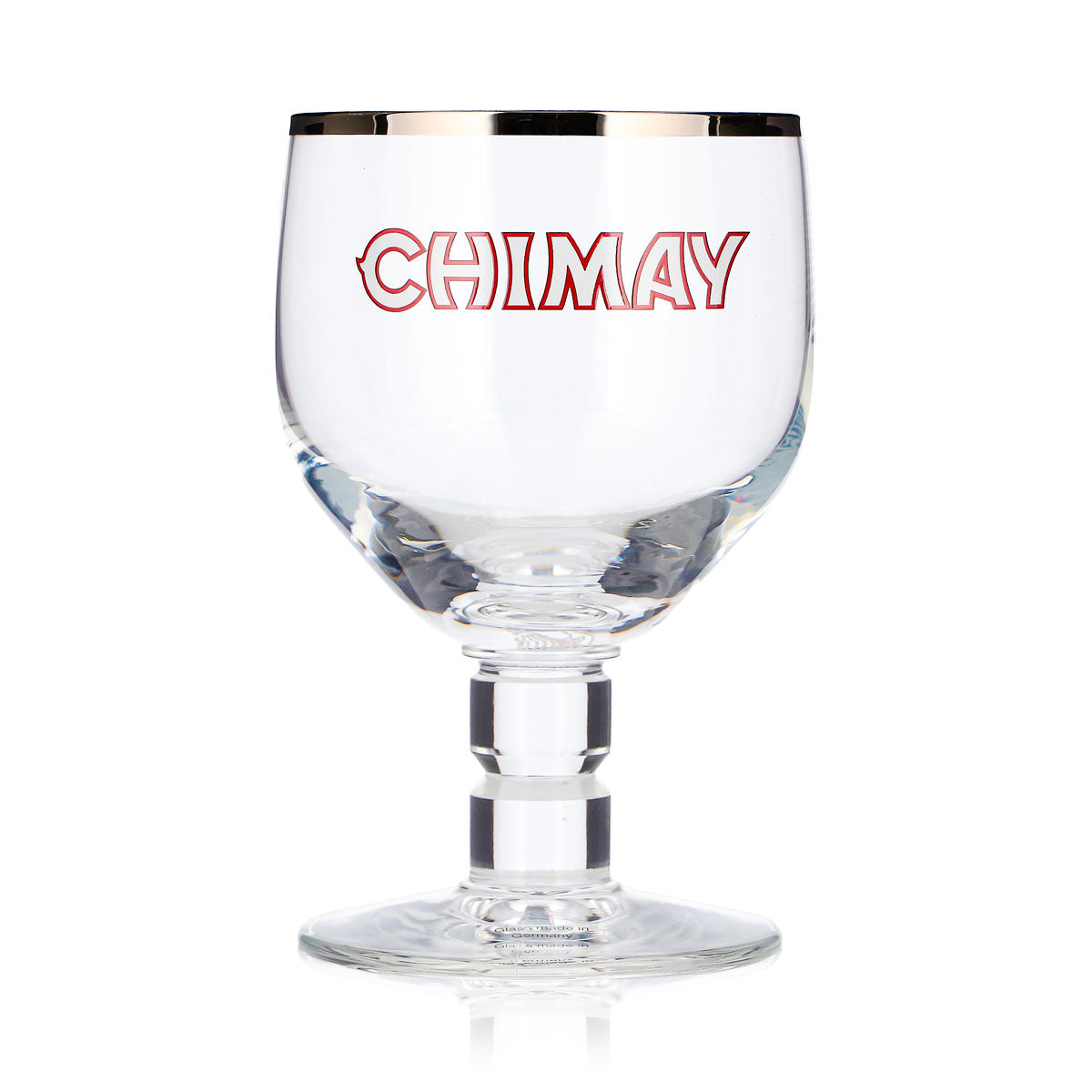 6x Chimay Bier Glas 0,18l Pokal Silberrand Belgien – Ansicht 3