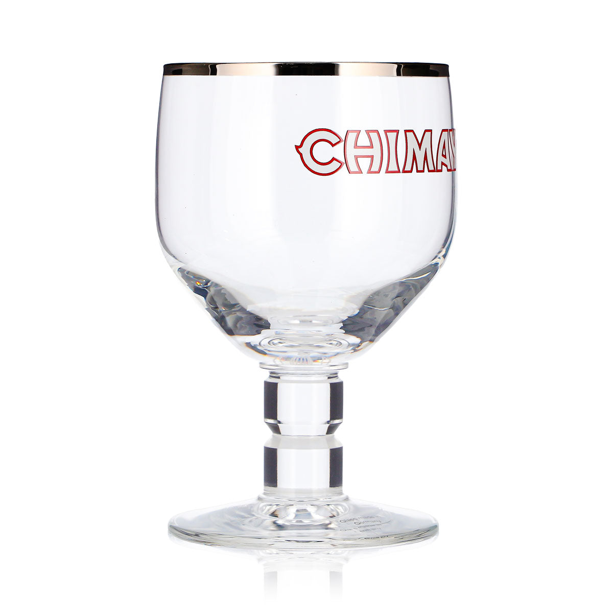 6x Chimay Bier Glas 0,18l Pokal Silberrand Belgien – Ansicht 4