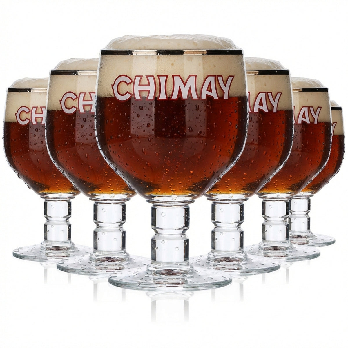 6x Chimay Trappisten Bier Glas Biergläser Belgien 0,5l Pokal Schwenker