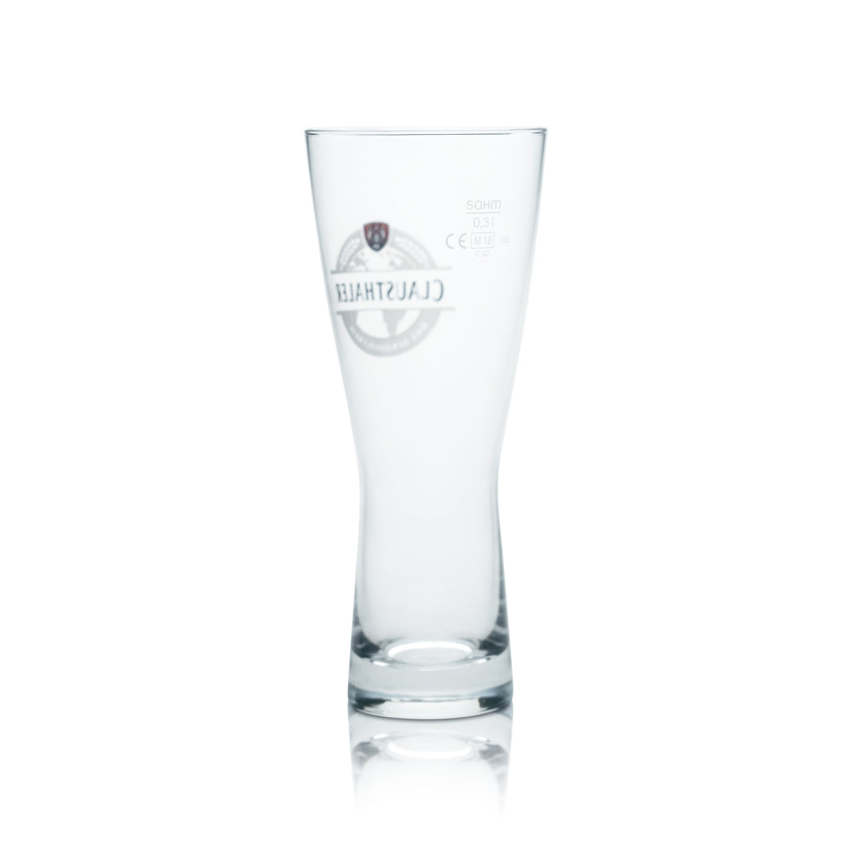 6x Clausthaler Glas 0,3l Pokal Becher Bier Gläser V-Form Alkoholfrei Gastro Bar – Ansicht 3