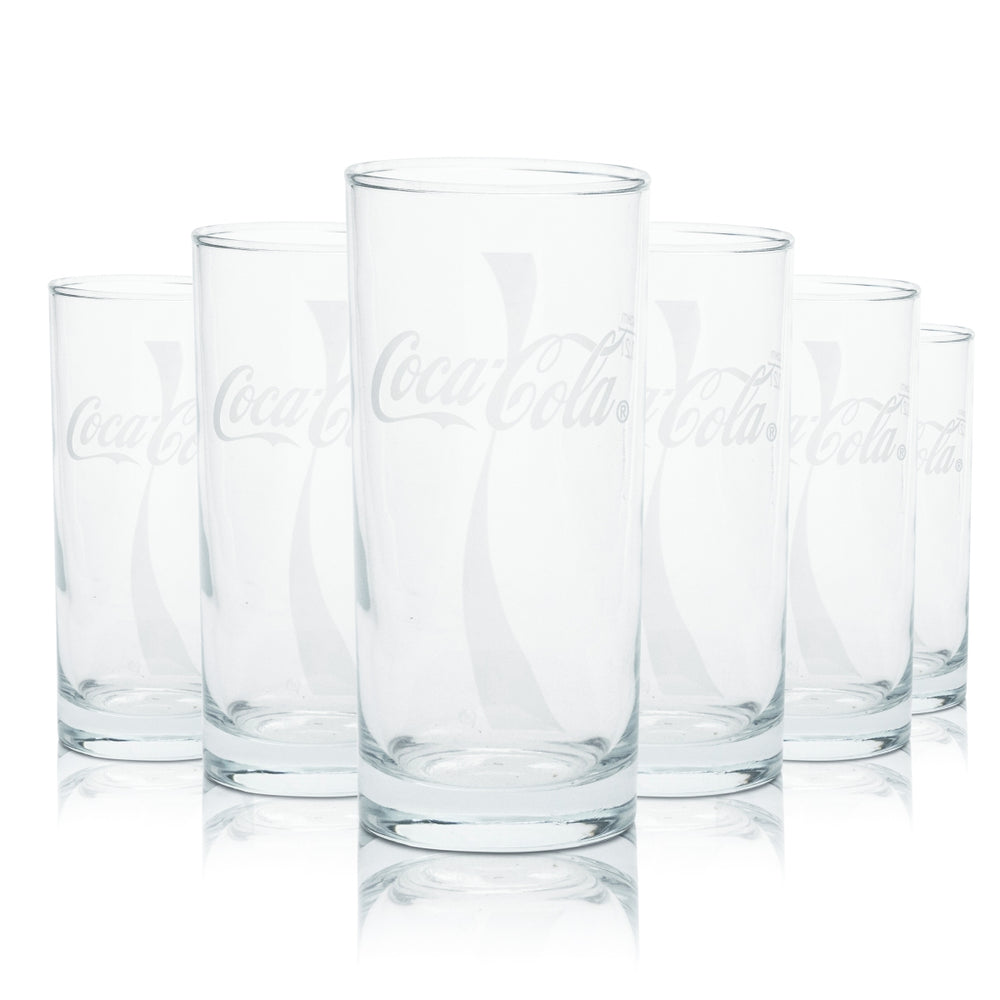 6x Coca Cola Glas 0,2l Becher Softdrink Limo Longdrink Gläser Gastro Bar Coke