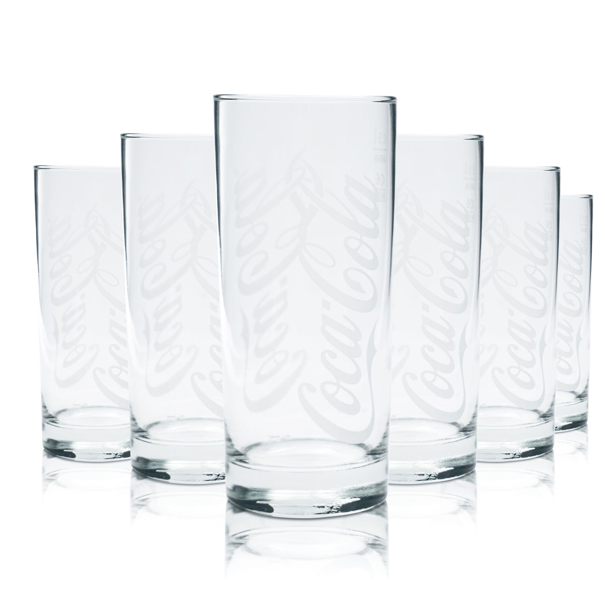 6x Coca Cola Glas 0,5l Becher Rund Wave Gläser Geeicht Gastro Softdrink Gastro