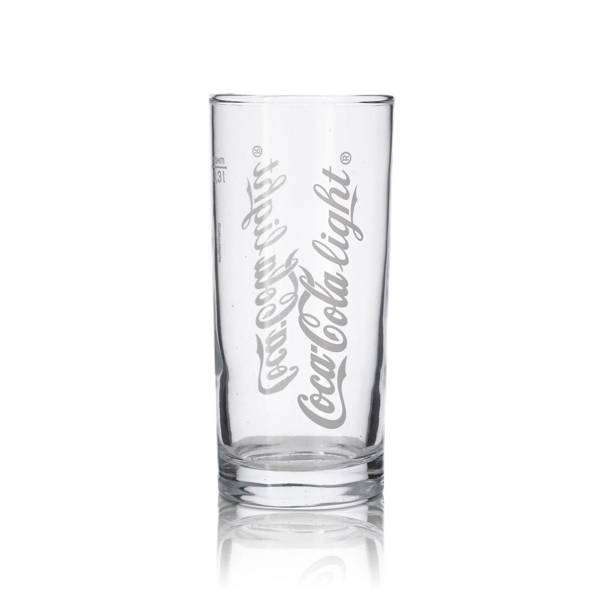 6x Coca Cola Glas Gläser Retro Kult "Coca Cola Light 0,3l Logo Senkrecht – Ansicht 2
