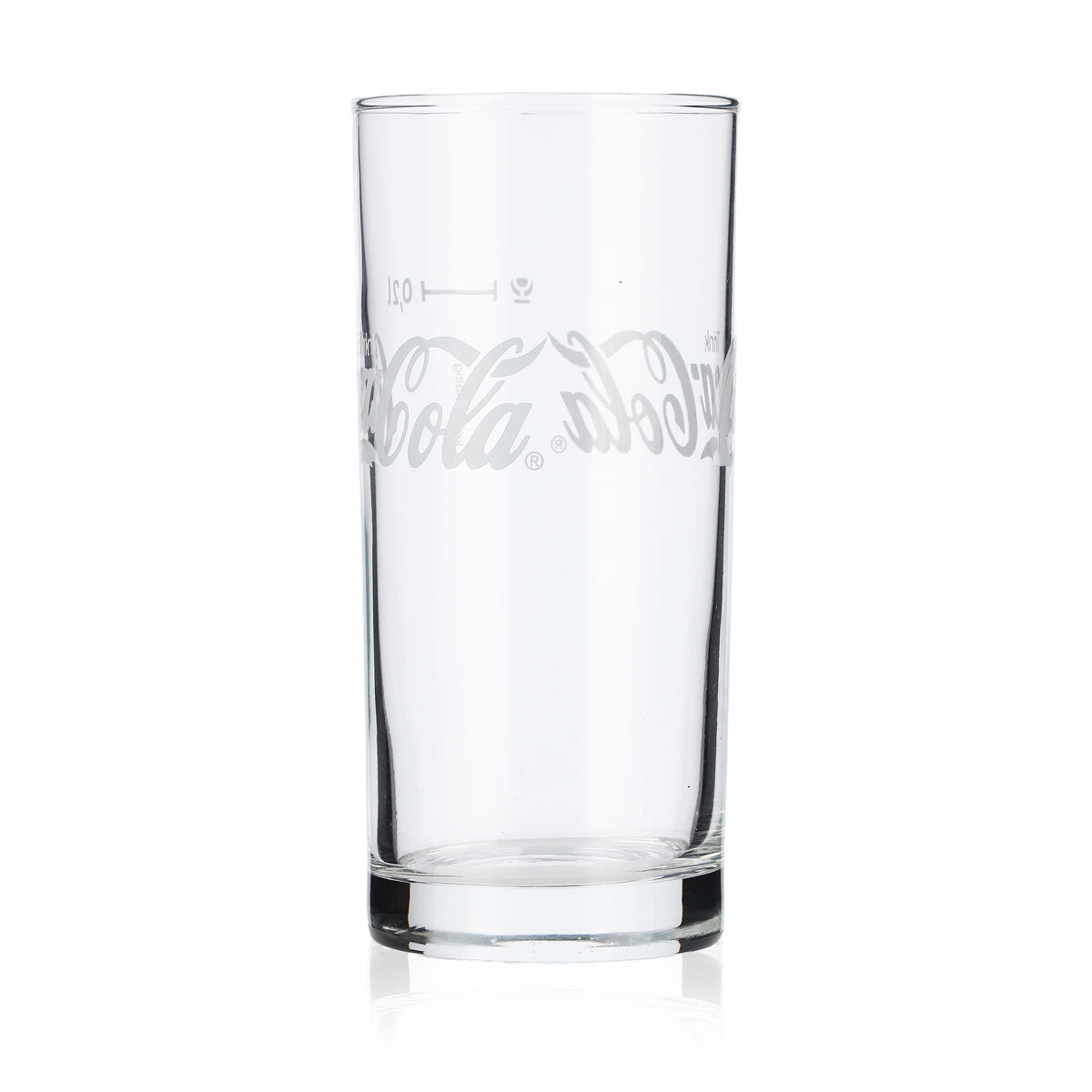 6x Coca Cola Longdrink Glas Colaglas 0,2l Becher Schriftzug horizontal – Ansicht 3
