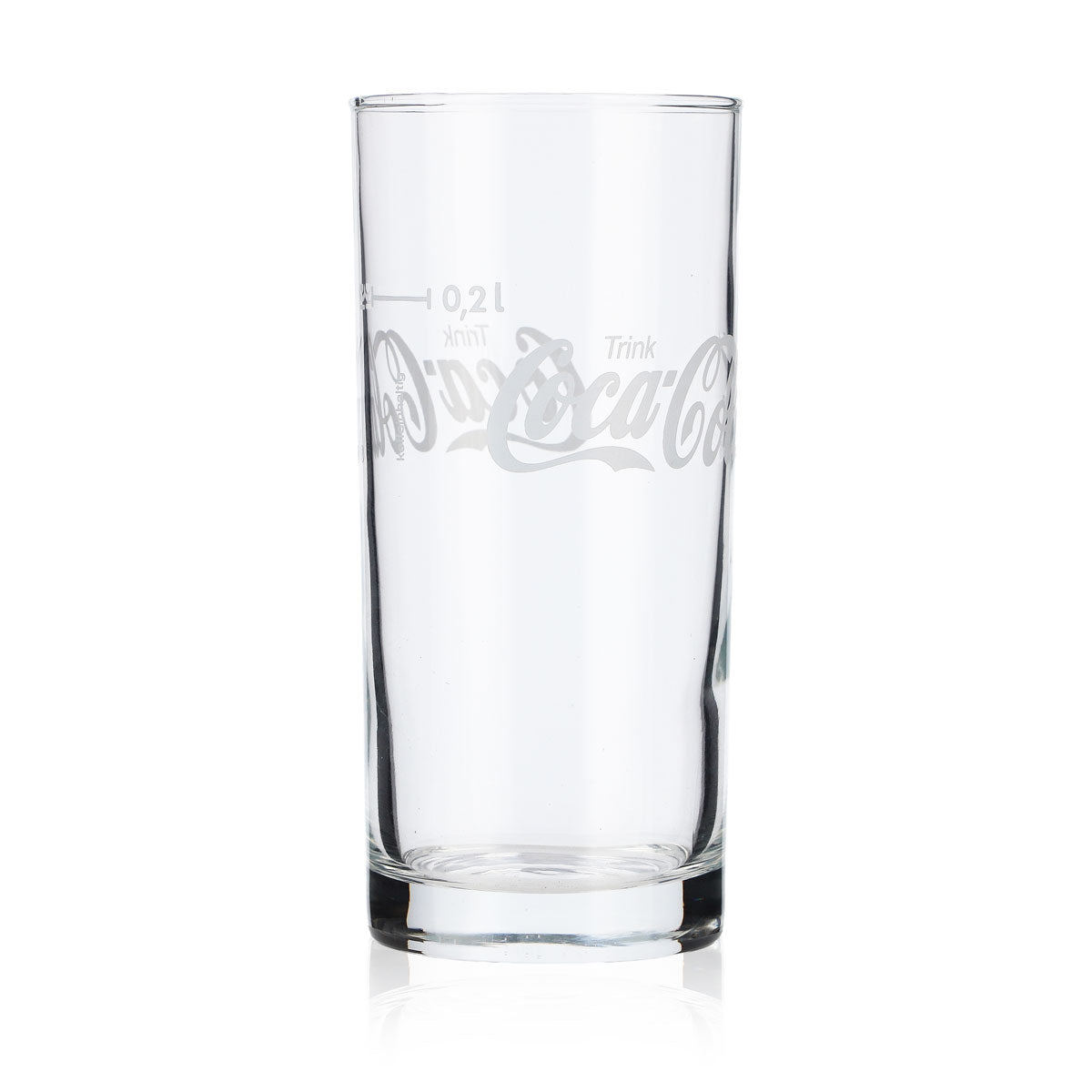 6x Coca Cola Longdrink Glas Colaglas 0,2l Becher Schriftzug horizontal – Ansicht 5