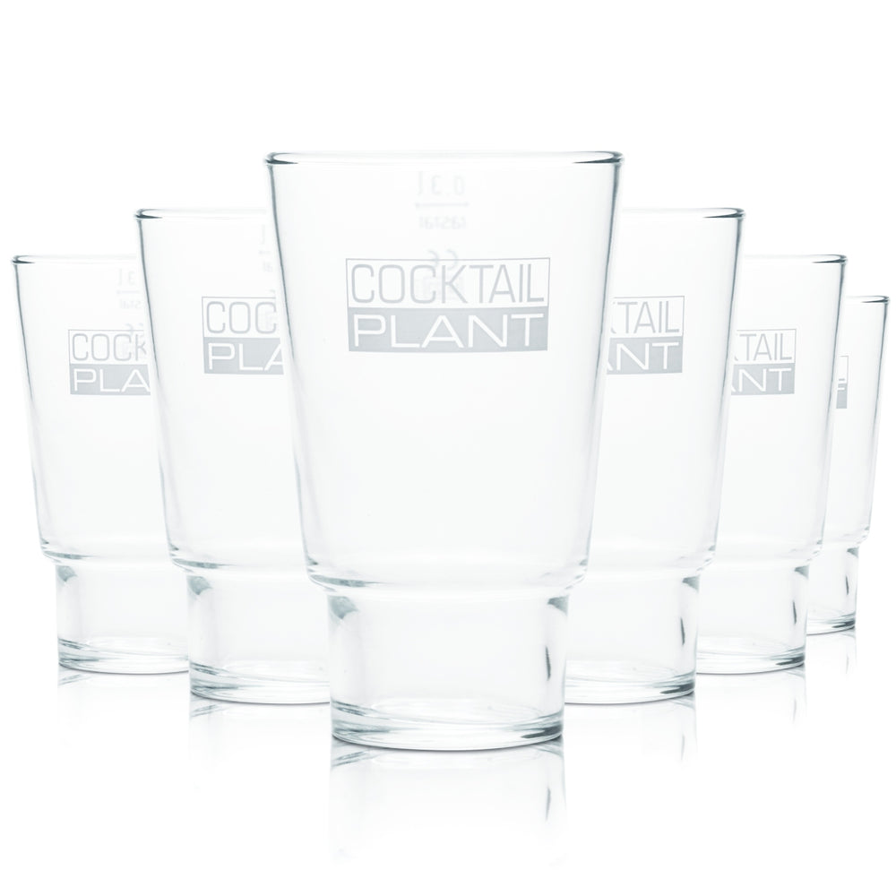 6x Cocktail Plant Glas 0,3l Longdrink Frucht Cocktail Gläser Becher Tumbler Bar