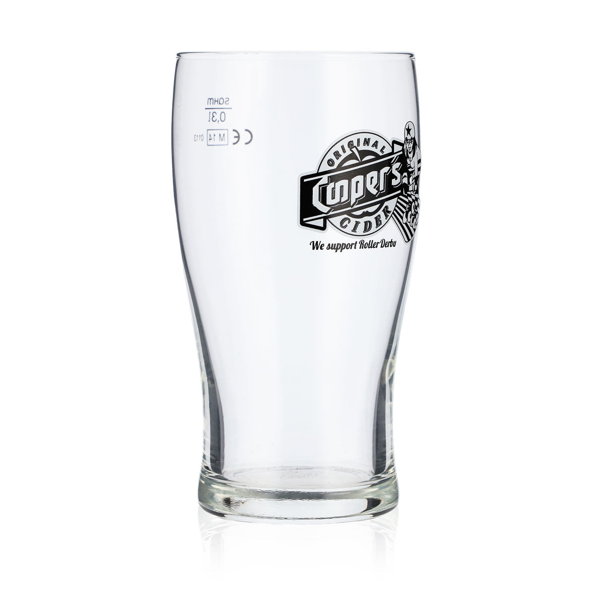 6x Coopers Cider Glas 0,3l Becher Ciderglas"We support Roller Derby" Tulip – Ansicht 3
