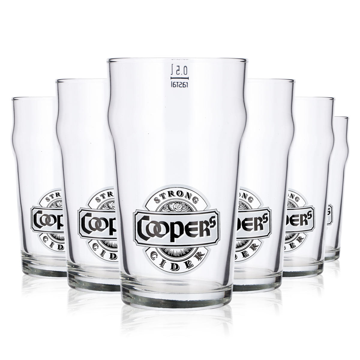 6x Coopers Wein Glas 0,5l Cider Glas Strong Coopers Rastal Bierglas