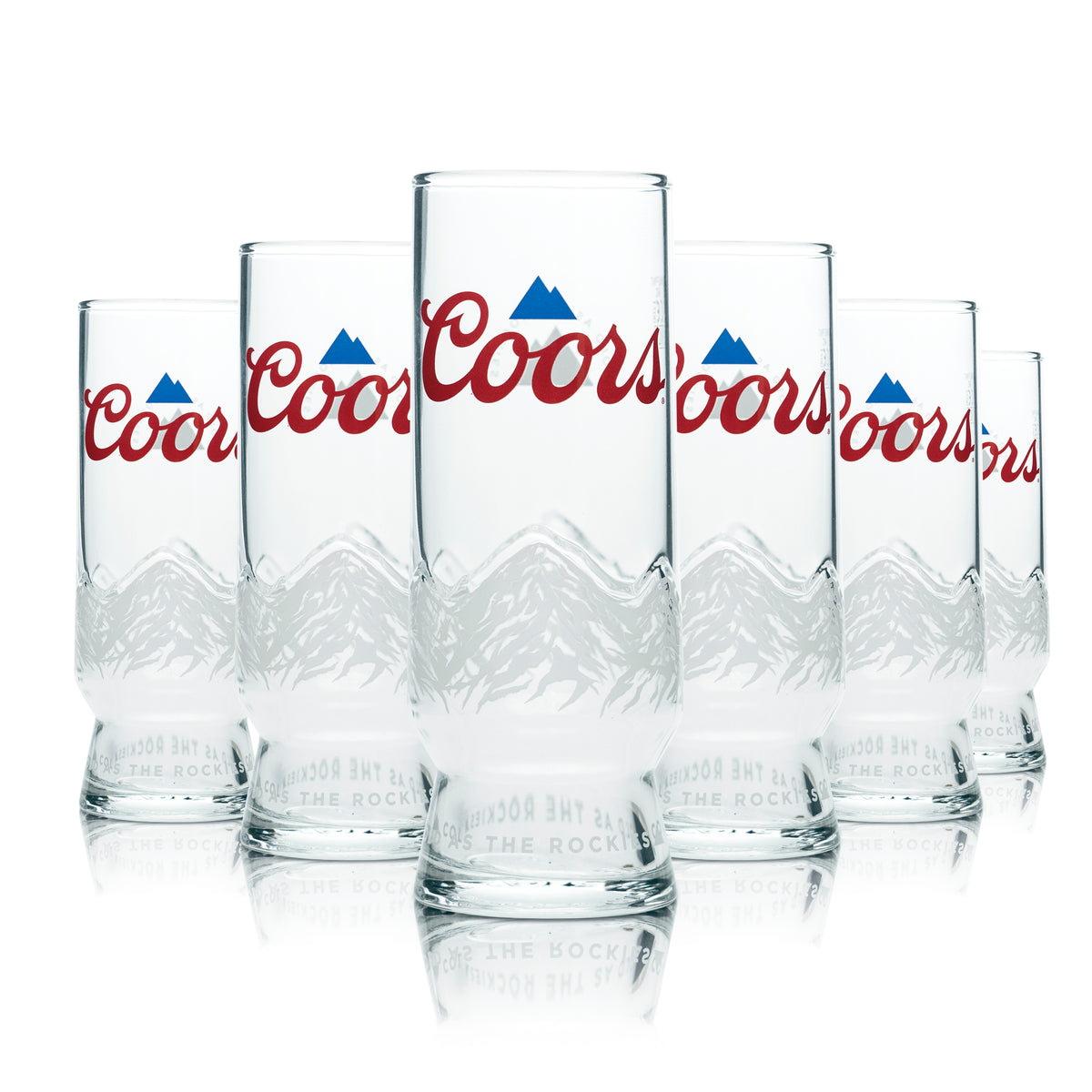 6x Coors Bier Glas 0,25l Pokal Becher Tulpe England UK Half Pint Gläser Relief – Ansicht 4
