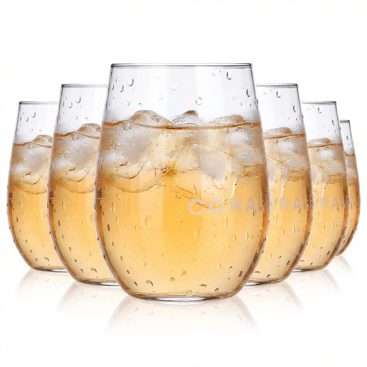 6x Coralba Wasser Glas Gläser 0,5l Trinkglas Becher Rastal Viana 50