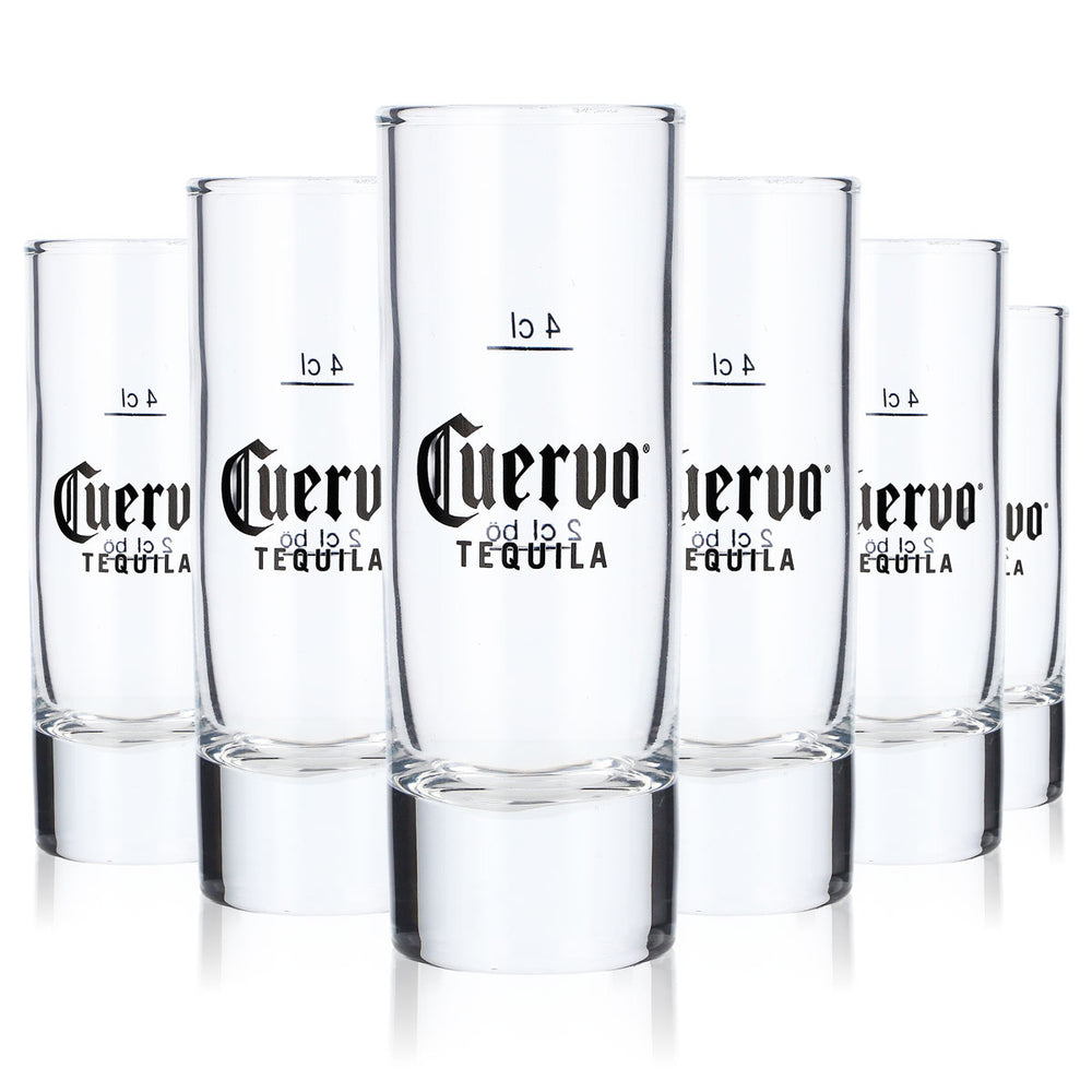 6x Cuervo Tequila Glas Shotglas Kurzer Stamper Schnapsglas 2cl/4cl
