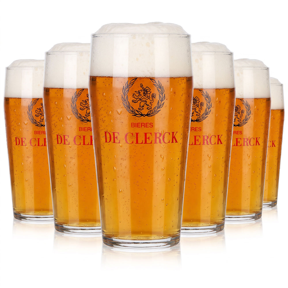 6x De Clerck Bier Glas Becher 0,33l Bierglas Willibecher Bierkrug (6er Set)