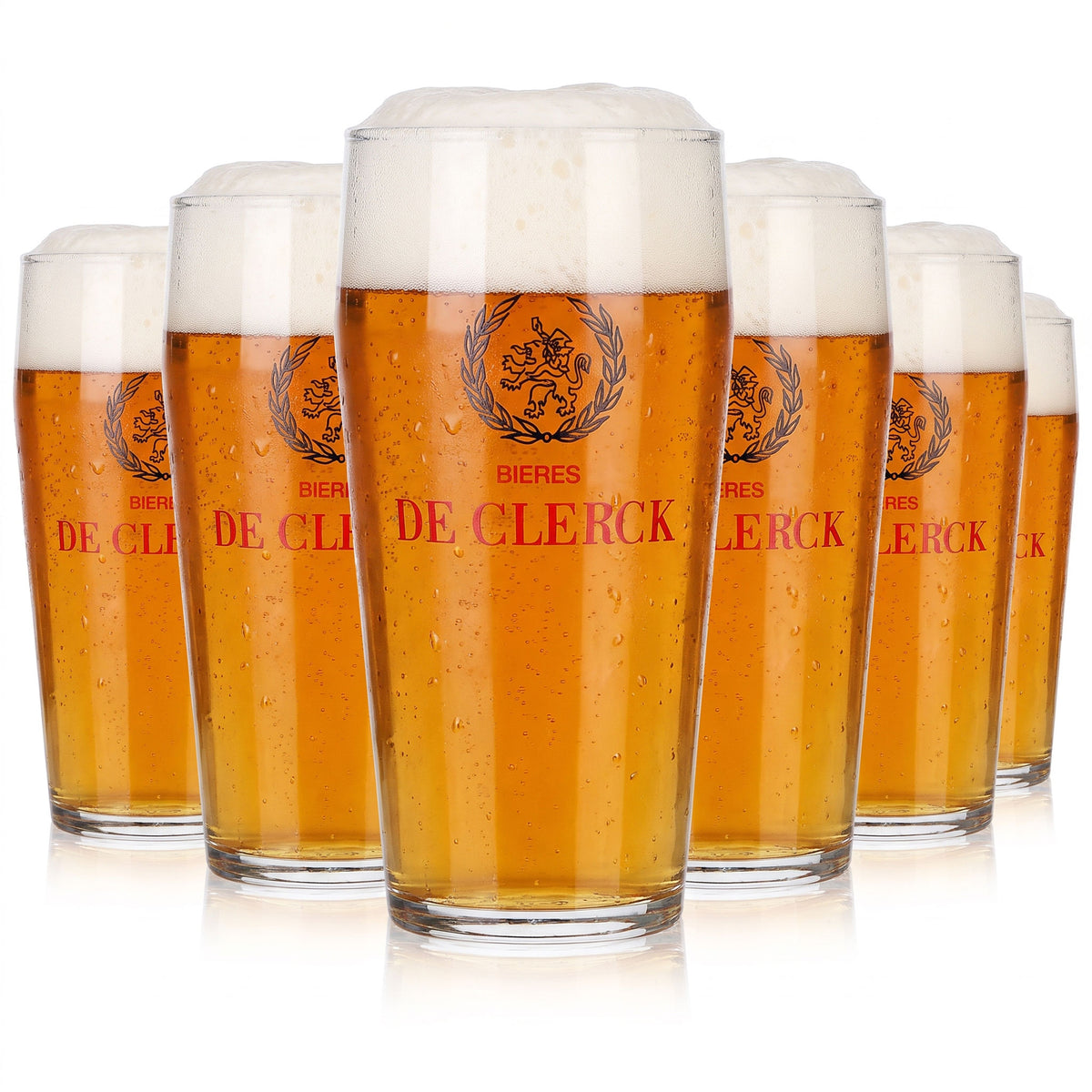 6x De Clerck Bier Glas Becher 0,33l Bierglas Willibecher Bierkrug (6er Set)